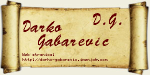 Darko Gabarević vizit kartica